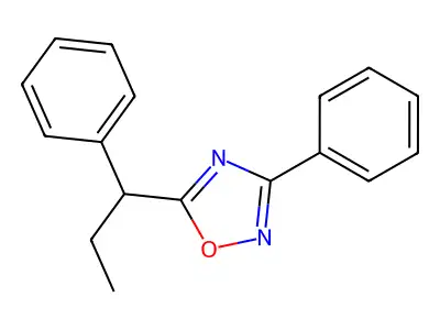 3-Phenyl-5-(1-phenylpropyl)-1,2,4-oxadiazole structure