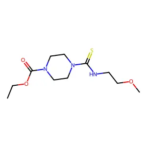 Ethyl 4-{[(2-methoxyethyl)amino]carbonothioyl}-1-piperazinecarboxylate structure