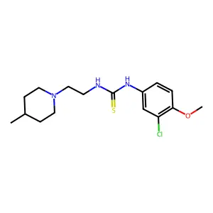 1-(3-Chloro-4-methoxyphenyl)-3-[2-(4-methyl-1-piperidinyl)ethyl]thiourea structure