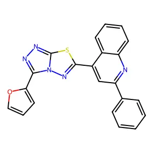 4-[3-(2-Furyl)[1,2,4]triazolo[3,4-b][1,3,4]thiadiazol-6-yl]-2-phenylquinoline structure