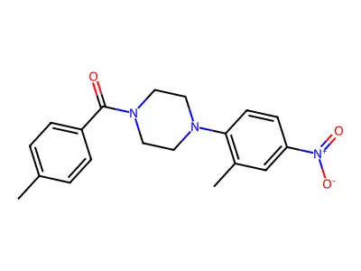 [4-(2-Methyl-4-nitrophenyl)piperazin-1-yl]-(4-methylphenyl)methanone structure