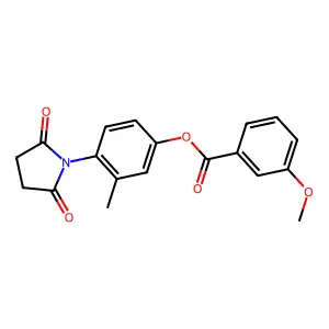 4-(2,5-Dioxopyrrolidin-1-yl)-3-methylphenyl 3-methoxybenzoate structure