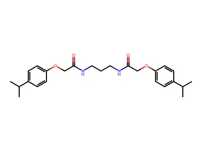N,N'-1,3-propanediylbis[2-(4-isopropylphenoxy)acetamide] structure