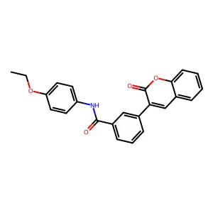 N-(4-ethoxyphenyl)-3-(2-oxochromen-3-yl)benzamide structure