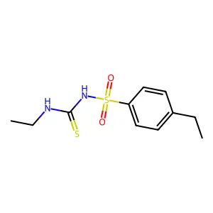 4-ethyl-N-(ethylcarbamothioyl)benzenesulfonamide structure