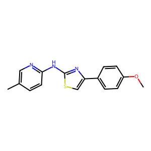 4-(4-methoxyphenyl)-N-(5-methylpyridin-2-yl)-1,3-thiazol-2-amine structure