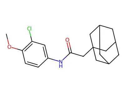 2-(1-adamantyl)-N-(3-chloro-4-methoxyphenyl)acetamide structure