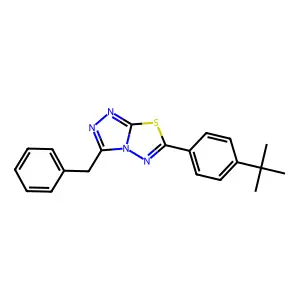 3-Benzyl-6-(4-tert-butylphenyl)[1,2,4]triazolo[3,4-b][1,3,4]thiadiazole structure