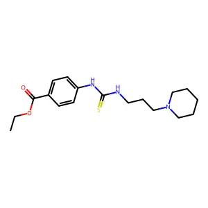 Ethyl 4-[({[3-(1-piperidinyl)propyl]amino}carbonothioyl)amino]benzoate structure