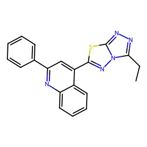 4-(3-Ethyl[1,2,4]triazolo[3,4-b][1,3,4]thiadiazol-6-yl)-2-phenylquinoline structure