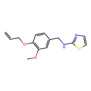 (4-Allyloxy-3-methoxy-benzyl)-thiazol-2-yl-amine structure