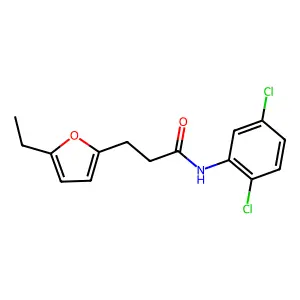 N-(2,5-dichlorophenyl)-3-(5-ethylfuran-2-yl)propanamide structure