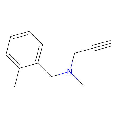 N-methyl-N-[(2-methylphenyl)methyl]prop-2-yn-1-amine structure
