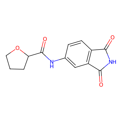N-(1,3-dioxo-2,3-dihydro-1H-isoindol-5-yl)tetrahydro-2-furancarboxamide structure