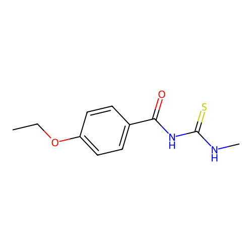 4-ethoxy-N-(methylcarbamothioyl)benzamide structure
