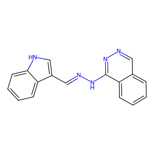 N-(1H-indol-3-ylmethylideneamino)phthalazin-1-amine structure