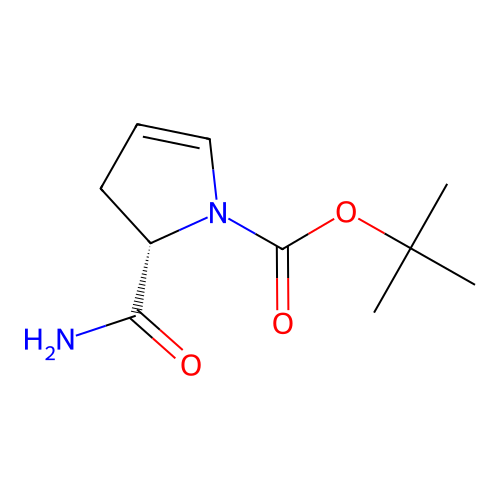 tert-butyl (2S)-2-carbamoyl-2,3-dihydropyrrole-1-carboxylate structure