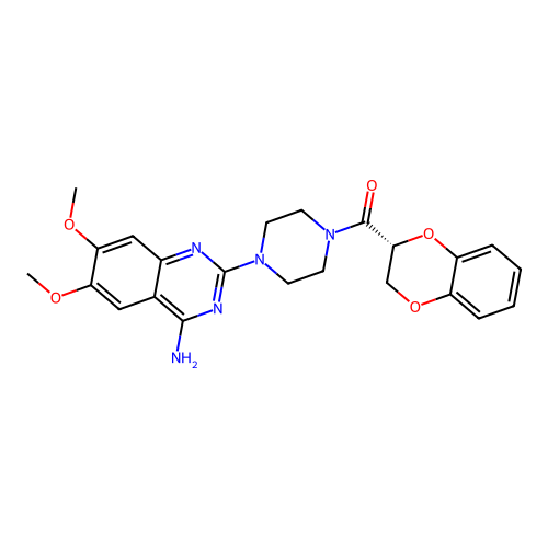 Doxazosin, (R)- structure