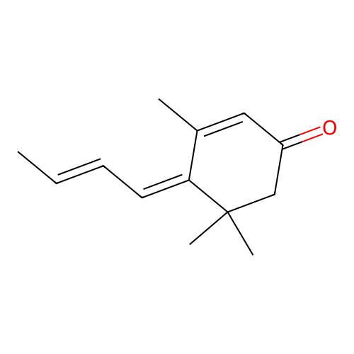 2-Cyclohexen-1-one, 4-(2-butenylidene)-3,5,5-trimethyl-, (?,E)- structure