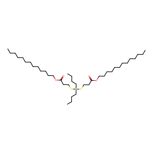 10-Oxa-4,6-dithia-5-stannatricosanoic acid, 5,5-dibutyl-9-oxo-, tridecyl ester structure