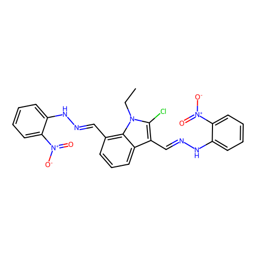 N-[(Z)-[2-chloro-1-ethyl-3-[(E)-[(2-nitrophenyl)hydrazinylid structure