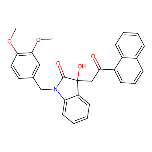 1-(3,4-dimethoxybenzyl)-3-hydroxy-3-(2-(naphthalen-1-yl)-2-oxoethyl)indolin-2-one structure