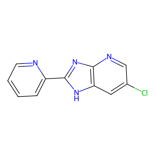 6-chloro-2-(pyridin-2-yl)-1H-imidazo[4,5-b]pyridine structure