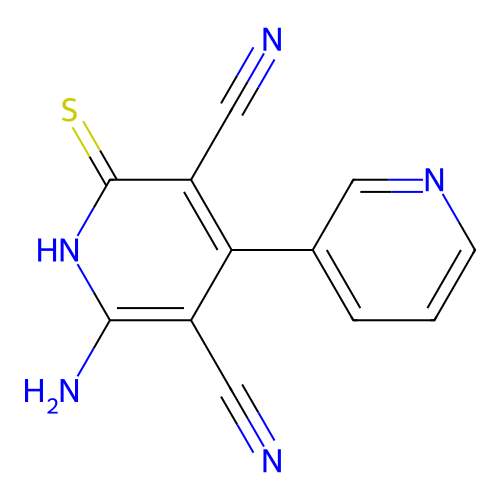 2-Amino-4-(3-pyridyl)-6-sulfanylpyridine-3,5-dicarbonitrile structure