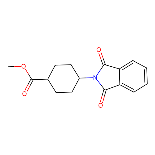 Methyl 4-(1,3-dioxobenzo[c]azolin-2-yl)cyclohexanecarboxylate structure