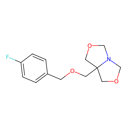 7a-{[(4-fluorobenzyl)oxy]methyl}dihydro-1H-[1,3]oxazolo[3,4-c][1,3]oxazole structure