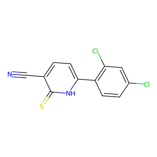 6-(2,4-Dichlorophenyl)-2-thioxohydropyridine-3-carbonitrile structure