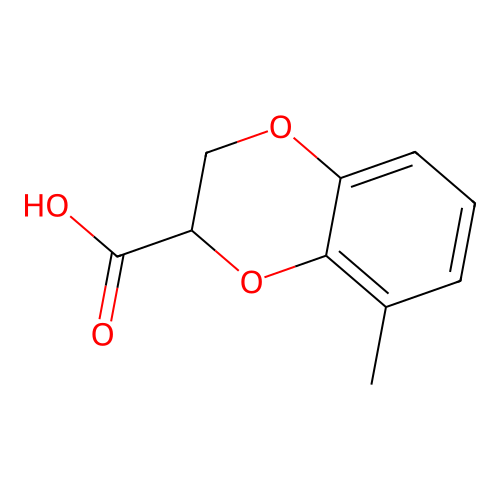 5-Methyl-2,3-dihydro-1,4-benzodioxine-3-carboxylic acid structure