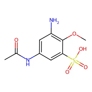 Benzenesulfonic acid, 5-(acetylamino)-3-amino-2-methoxy- structure