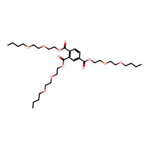 1,2,4-Benzenetricarboxylic acid, 1,2,4-tris[2-(2-butoxyethoxy)ethyl] ester structure