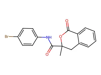 N-(4-bromophenyl)-3-methyl-1-oxoisochroman-3-carboxamide structure