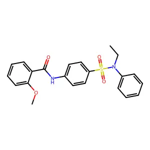 N-(4-{[ethyl(phenyl)amino]sulfonyl}phenyl)-2-methoxybenzamide structure