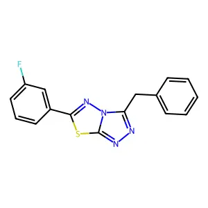 3-Benzyl-6-(3-fluorophenyl)[1,2,4]triazolo[3,4-b][1,3,4]thiadiazole structure