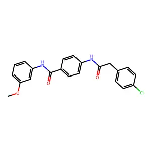 4-[[2-(4-chlorophenyl)acetyl]amino]-N-(3-methoxyphenyl)benzamide structure