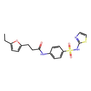 3-(5-ethylfuran-2-yl)-N-(4-(N-(thiazol-2-yl)sulfamoyl)phenyl)propanamide structure
