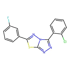 3-(2-Chlorophenyl)-6-(3-fluorophenyl)[1,2,4]triazolo[3,4-b][1,3,4]thiadiazole structure