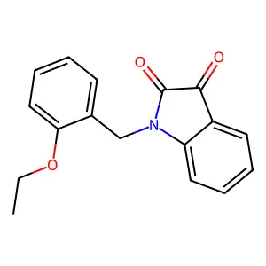 1-[(2-ethoxyphenyl)methyl]-2,3-dihydro-1H-indole-2,3-dione structure