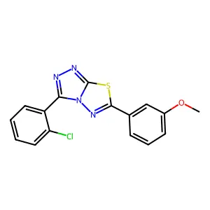 3-(2-Chlorophenyl)-6-(3-methoxyphenyl)-[1,2,4]triazolo[3,4-b][1,3,4]thiadiazole structure