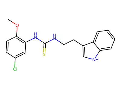 1-(5-chloro-2-methoxyphenyl)-3-[2-(1H-indol-3-yl)ethyl]thiourea structure
