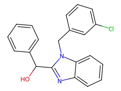 [1-[(3-Chlorophenyl)methyl]benzimidazol-2-yl]-phenylmethanol structure