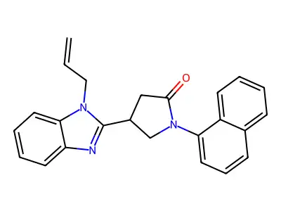 1-Naphthalen-1-yl-4-(1-prop-2-enylbenzimidazol-2-yl)pyrrolidin-2-one structure