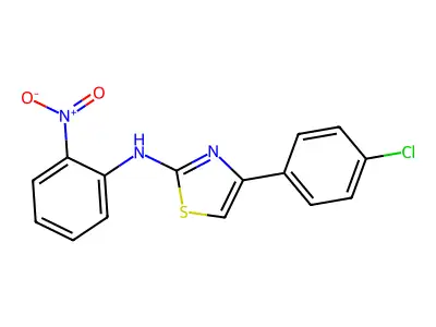 4-(4-Chlorophenyl)-N-(2-Nitrophenyl)-2-thiazolamine structure