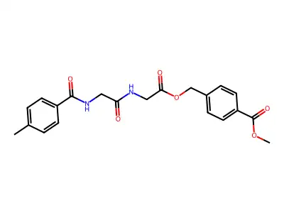 Methyl4-({[({[(4-methylbenzoyl)amino]acetyl}amino)acetyl]oxy}methyl)benzoate structure