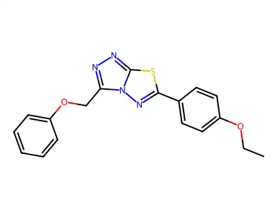 6-(4-Ethoxyphenyl)-3-(phenoxymethyl)[1,2,4]triazolo[3,4-b][1,3,4]thiadiazole structure