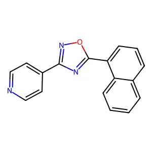 5-Naphthalen-1-yl-3-pyridin-4-yl-1,2,4-oxadiazole structure