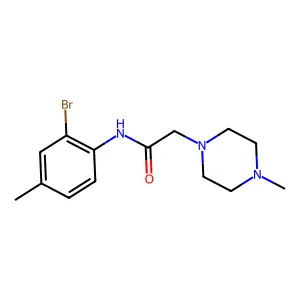 N-(2-bromo-4-methylphenyl)-2-(4-methylpiperazin-1-yl)acetamide structure